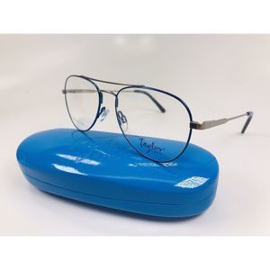 NEW Taylor Eyes Blue TATUM Aviator Eyeglasses 54mm with Case